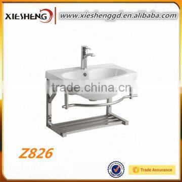 Fashion Design Tap Basin With Stainless Steel Holder