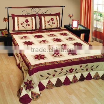 mid asia suede patchwork quilt