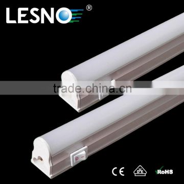 Factory price led tube light 6w 4ft hot tube t5 led tube with on/off switch