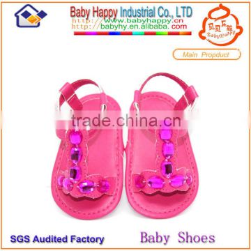 High Quality Pink Rhinestone Nice Fashion Baby Girl Sandals