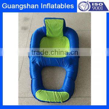 PVC inflatable pool mesh water floating mattress with nylon base