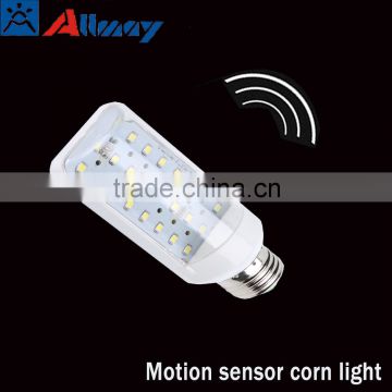 Radar motion sensor 5w LED corn light cct 2700-6500k ac220v anti-glare smart sensor
