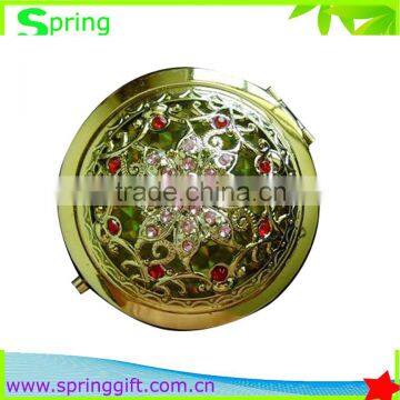 hot selling new Fancy flower light cosmetic pocket makeup mirror for lady's make up                        
                                                Quality Choice