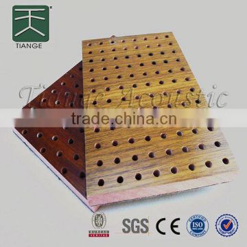 sound absorption mdf wooden perforated acoustic wall panel interior wood wall covering for auditorium and gym