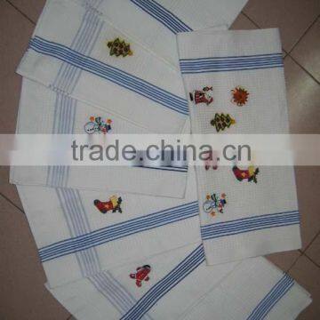 100% COTTON EMBROIDERY KITCHEN TOWEL/TEA TOWEL/ DISH CLOTH/DISH TOWEL/TOWEL