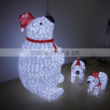 New product for 2016 big white bear 3d deco lights