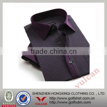 100%cotton purple stripping dress shirt