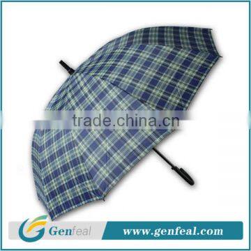 190T polyester checked fabric automatice open the big umbrella for two people