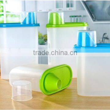 Kitchenware PP Transparent Dry Food Storage Container, Plastic Storage Box with Colorful Lid                        
                                                Quality Choice