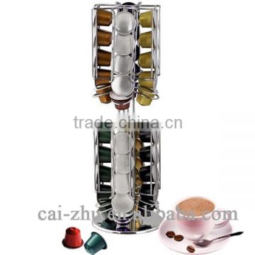 40 Pods Metal Rotating Nespresso Capsule Dispensers