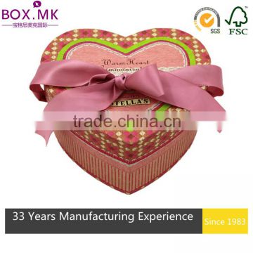 Promotion Promotion Pink Heart Shape Flat Folding Gift Box