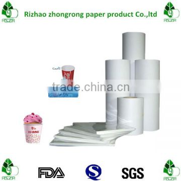 double side pe coated freezer paper for cup