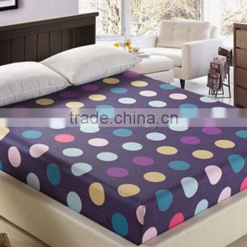 wholesale custom print fitted bed sheet, elastic fitted sheet