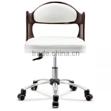 White Leather Cushion Restaurant Plywood/Molded Plywood Chair/Moulded Plywood Chair
