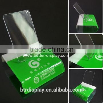 acrylic holder for mobile phone stand with logo