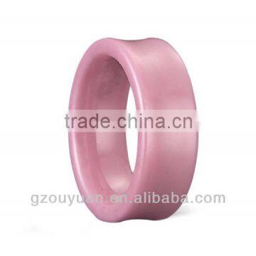 Classic Pink Ceramic Ring, Women's Pink Ceramic Ring