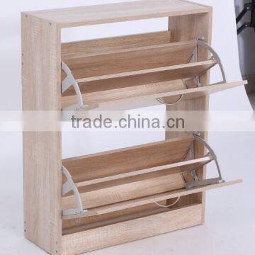 Structural disabilities moder white oak shoe cabinet/shoe rack particle board