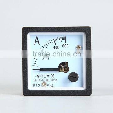 600/5A Pointer type ac current meter 48*48 Temperature control box ammeter AC overload current indicator meter