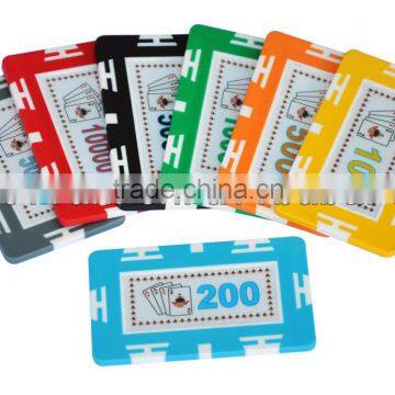 Custom design square poker chips, cheap poker chips with super quality