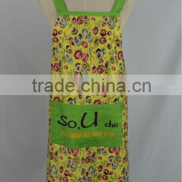 flowers designs printing T/C cooking apron