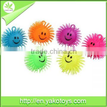 4" smiling balls puffer,TPR non-phthalate material,ICTI toys