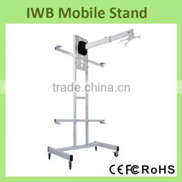 Hot sale Height adjustable short throw projector interactive whiteboard mobile stand movable trolley whiteboard brackets