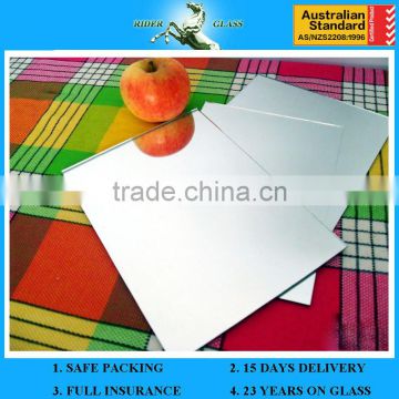 1.3-3mm Aluminum Mirror Clear Sheet Glass with AS/NZS2208:1996
