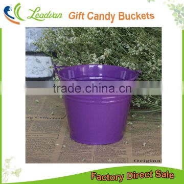 personalized wedding favors decorative painted mini candle metal bucket