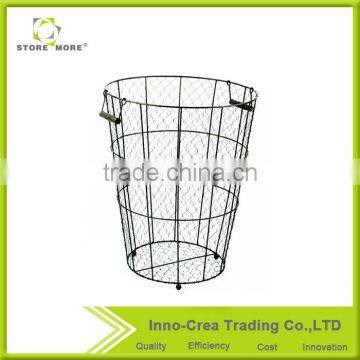 Wholesale Durable Weaving Pattern Metal Laundry Basket