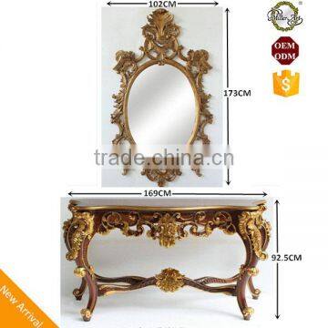 Moroccan Living Room Furniture Reproduction Console with Mirror