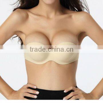 Seamless self adhensive fabric invisible bra