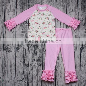 Promotion long sleeve t-shirt icing pants clothing set for babies infant boutique outfits wholesale cheap autumn spring clothes