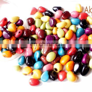 Pack of 5 KILOGRAMS (11 POUNDS): Tagua Beads Seeds with Ecological Dyeing