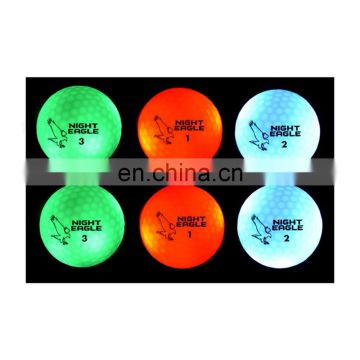 Supply custom logo LED Golf balls Glowing in dark at Night