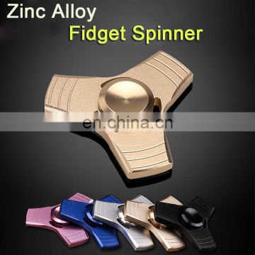 5 colors metal Hand Spinner fingertips spiral fingers gyro zinc alloy tri-spinner steel bearings Hand fidget Spinner