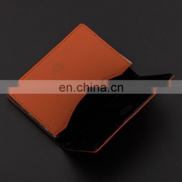 Metal Pocket Business Card Holder Business Name Card Case With Leather