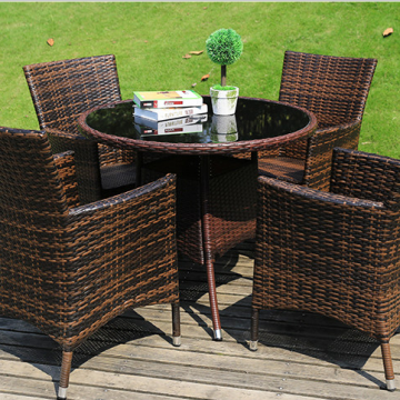 Coffee Shop/restaurant Environmental Protection Rattan Table Chairs Rattan Patio Furniture Sets