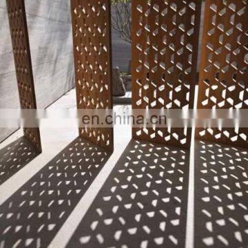 Perforated corten steel plate /perforated corten steel sheet/perforated corten steel panel