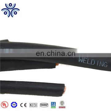UL1276 class 5 flexible copper conductor rubber insulation rubber sheath welding cable 600v 2 awg