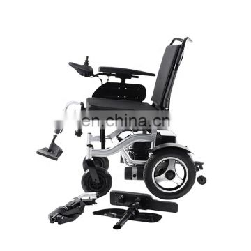 200KG strong bear loading handicapped electric wheelchair with steel frame reclining backrest