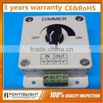 Old style LED Dimmer Controller 12V and 24V 8A Manual Switch/ Best price 1 Channel Led Dimmer Controller/CE RoHS