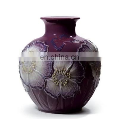 purple flower vase