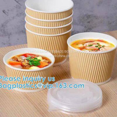 Organic Kraft Paper Cups Organic Salad Bowl Tableware Soup Bowls Perfect  For Ice Cream Soup Lunch Travel - 25 Pack 16 Oz