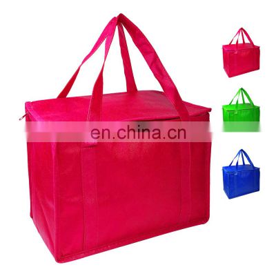 Cheap wholesale reusable thermal insulated grocery cool carry cooler lunch bag for food