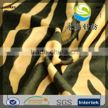 Animal printed pattern velboa fabric for home textile