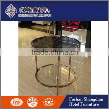 WorkWell modern glass top steel frame coffee table JD-CJ-020