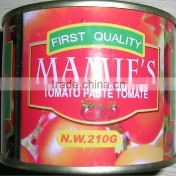 canned tomato paste 210g
