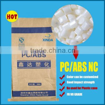 Halogen-free flame retardant V0 abs+pc plastic raw material for extrusion