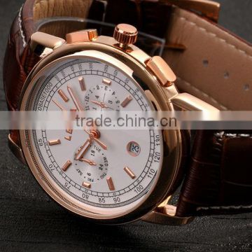 Newest Luxury Automatic Leather Strap Men Wrist Watch Gift