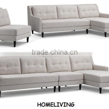 2016 high quality European style L shape modern sectional sofa